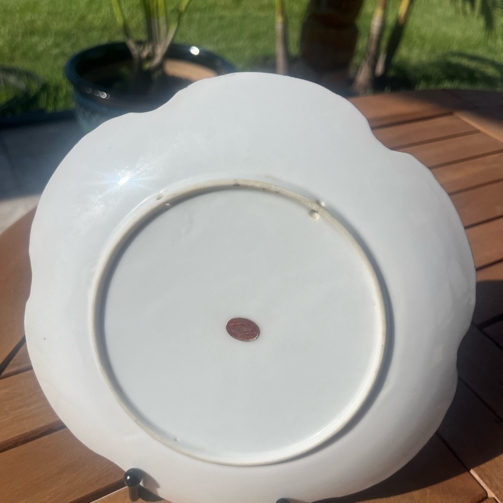 Vintage Japanese Hand Painted  Bird Plate with Scalloped Edges and 22kt Gold. - Picture 7 of 7